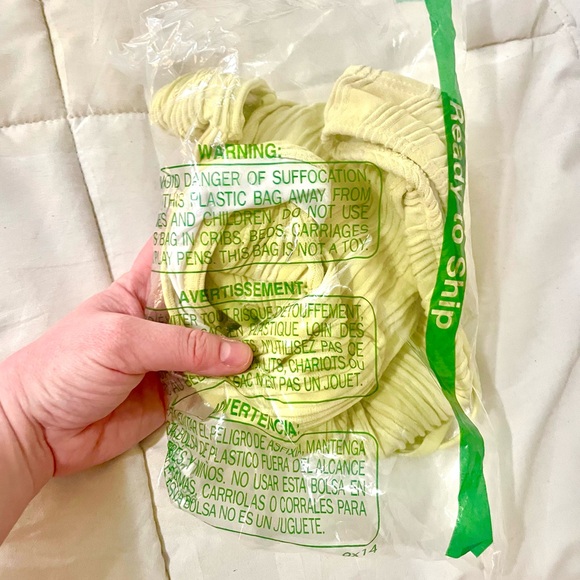 Fanuerg Yellow Ribbed Bikini Set - Picture 11 of 11